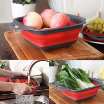 Escorredor Retrátil Multiuso - Cesta para Frutas e Vegetais